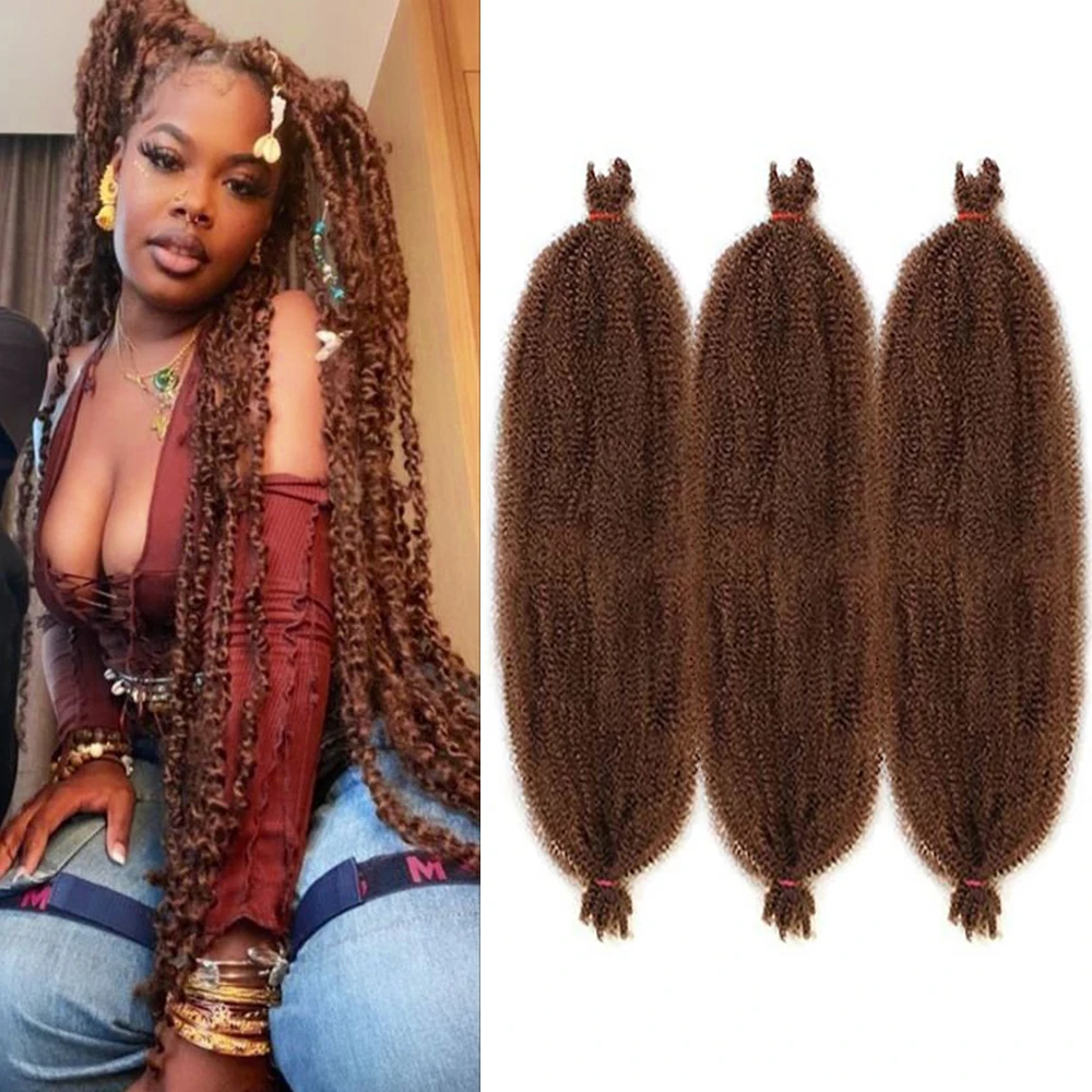 Crépus Marley tressage cheveux Afro Curl torsion Crochet synthétique nouvelle couleur Extensions en vrac Faux Locs fibre sans colle tresse cheveux