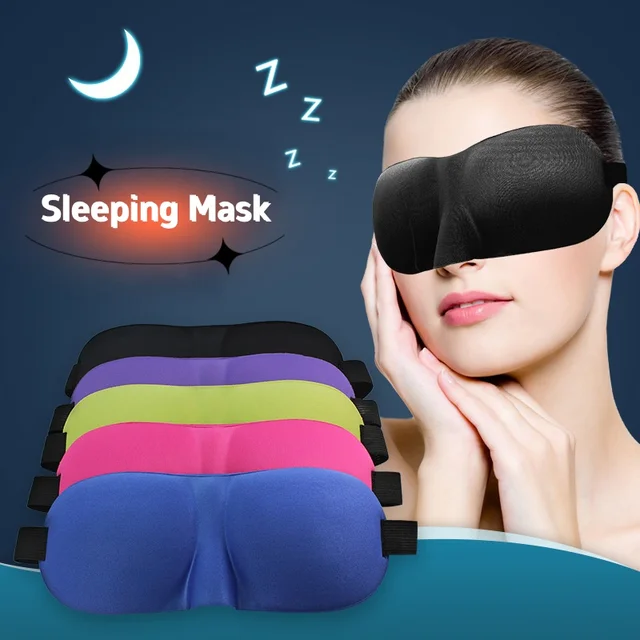 Masque pour les yeux pour dormir, coupe profilée 3D, bandeau pour les yeux, moulé concave, nuit, lumière extérieure, femmes et hommes