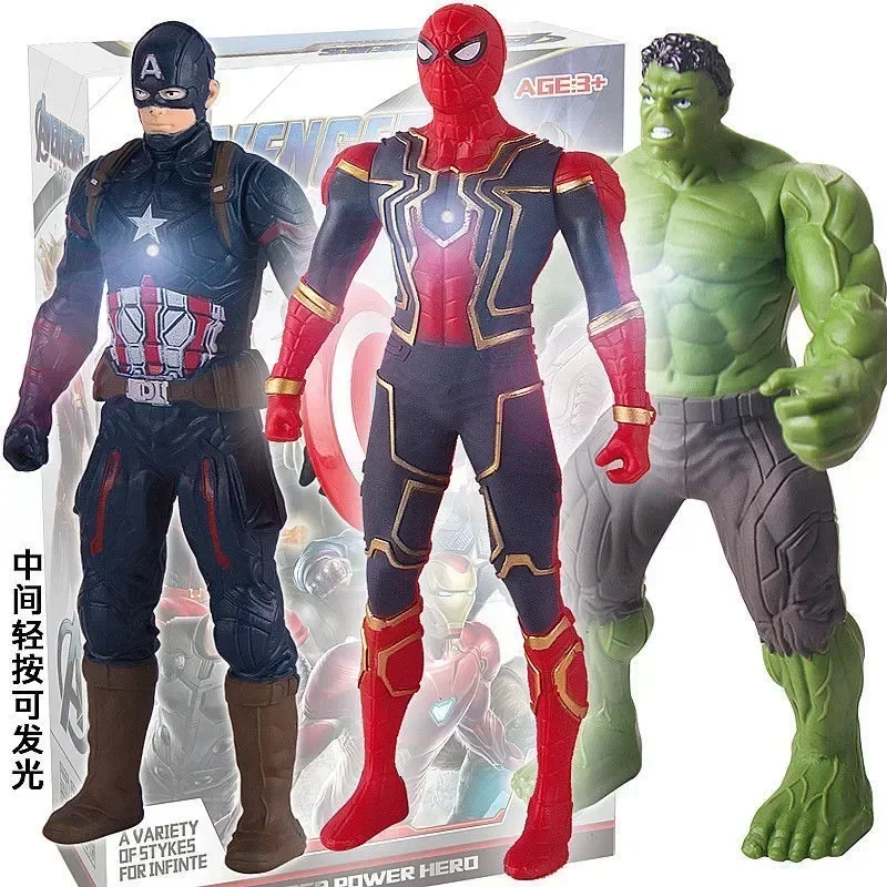 Marvel Anime Figures for Children, Glow Butter Hobbies, SpidSuffolk, MEDk Action Figure, Iron Man Cartoon Toy, Christmas Gift, 17 cm