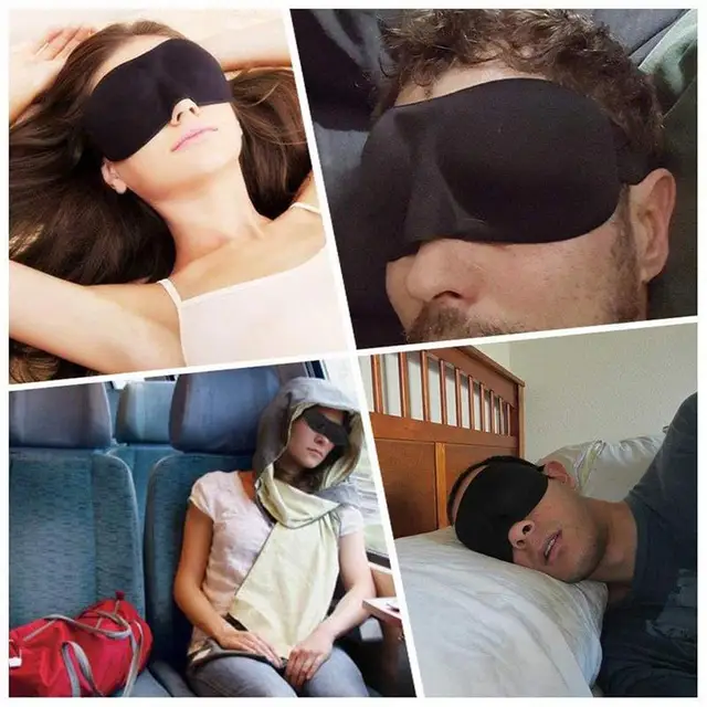 Masque pour les yeux pour dormir, tasse profilée 3D, bandeau Concave moulé, masques faciaux de nuit, bloquant la lumière avec les femmes et les hommes
