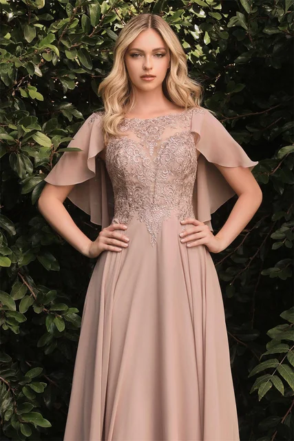 Robes de Rhbrodées en mousseline de soie pour dames, manches courtes, dentelle, fête d'anniversaire, cérémonie de mariage, filles, Bar Mitzvah, longueur au sol – Image 5