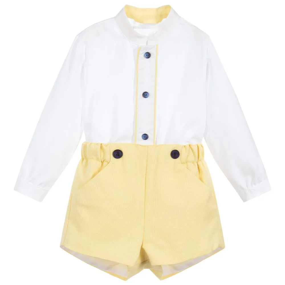 Ensemble de vêtements d'été pour bébés garçons, chemise à manches courtes pour enfants, tenue d'été pour bébé garçon, tenue de nouveau-né espagnol, tenue de gentleman imbibé, 2 pièces