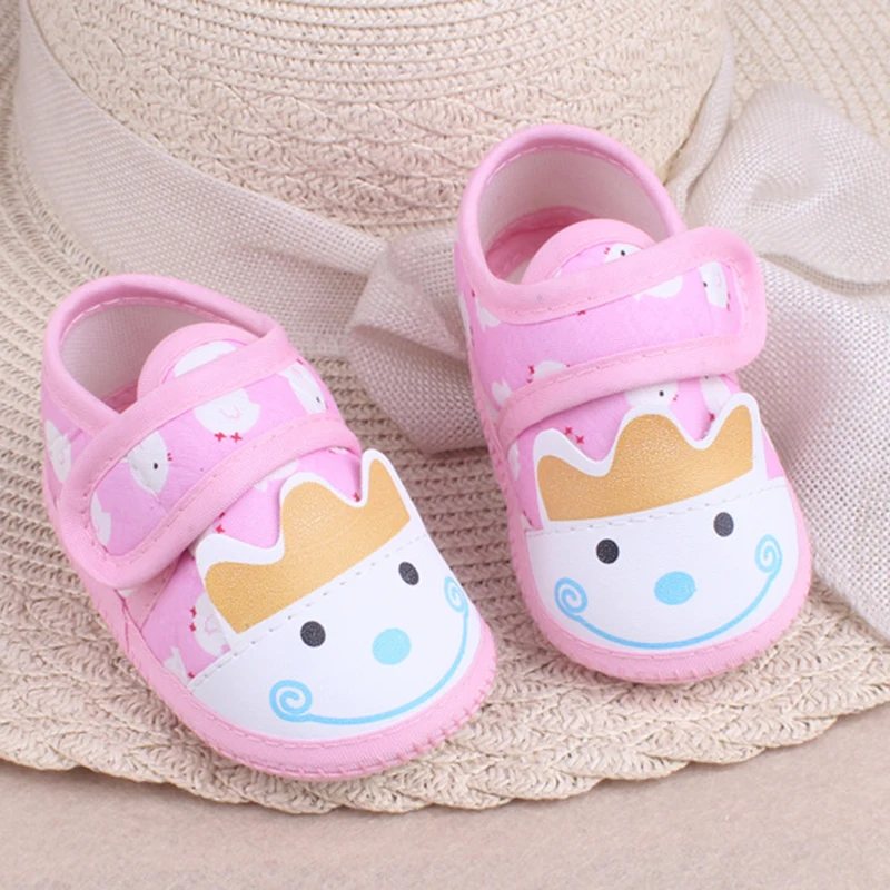 Chaussures antidérapantes pour nouveau-né, rose, en coton, semelle souple, pour bébé fille et garçon, printemps 2023
