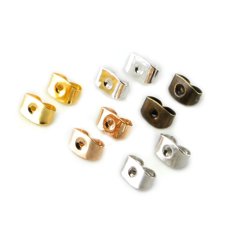 200 pcs/lot boucles d'oreilles goujons dos bouchon rouleaux oreille poste papillon pour la fabrication de bijoux bricolage bouchons bloqués boucle d'oreille dos bouchons oreille