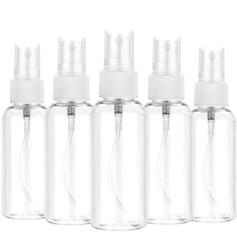 Flcopropriété pulvérisateur portable en plastique l'horloge transparent, contenant de parfum africain, tous les jours illables, 10ml, 30ml, 50ml, 60ml, 100ml, 3 pièces, 5 pièces, 10 pièces