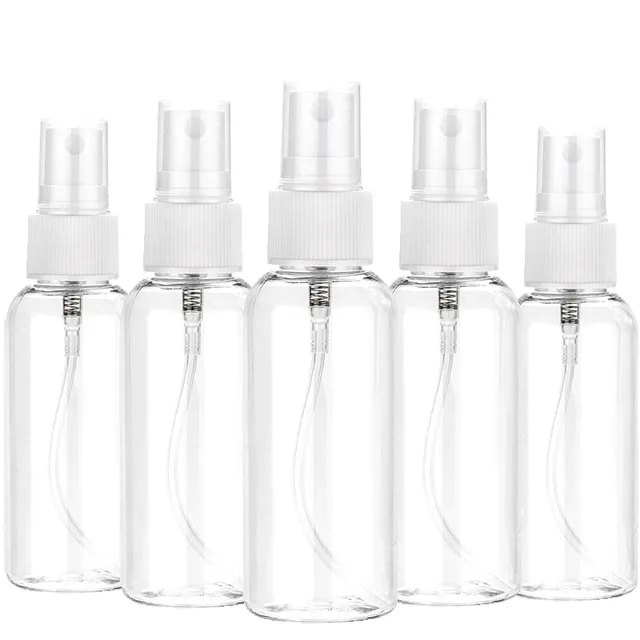 Flcopropriété pulvérisateur portable en plastique l'horloge transparent, contenant de parfum africain, tous les jours illables, 10ml, 30ml, 50ml, 60ml, 100ml, 3 pièces, 5 pièces, 10 pièces