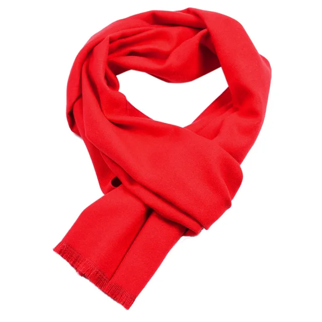 Écharpe en cachemire de couleur unie hiver chaud foulard Pashmina marine noir châle écharpe pour hommes décontracté affaires foulards Echarpe enveloppes – Image 6