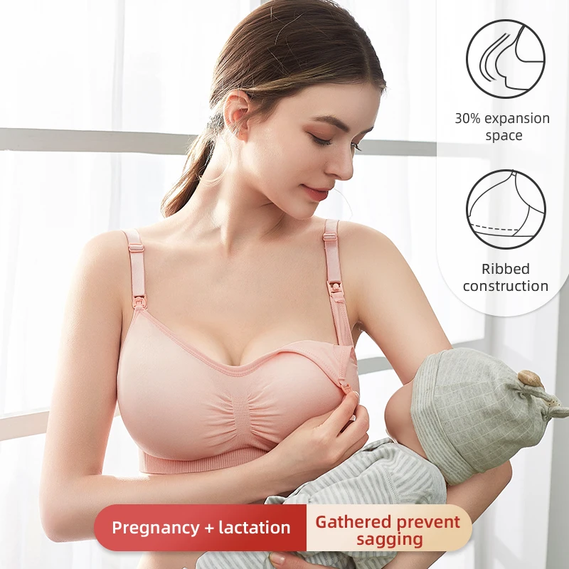 Soutien-gorge d'allaitement grande taille de haute qualité, sous-vêtements d'allaitement respirants pour femmes, soutien-gorge de maternité sans couture, Push Up