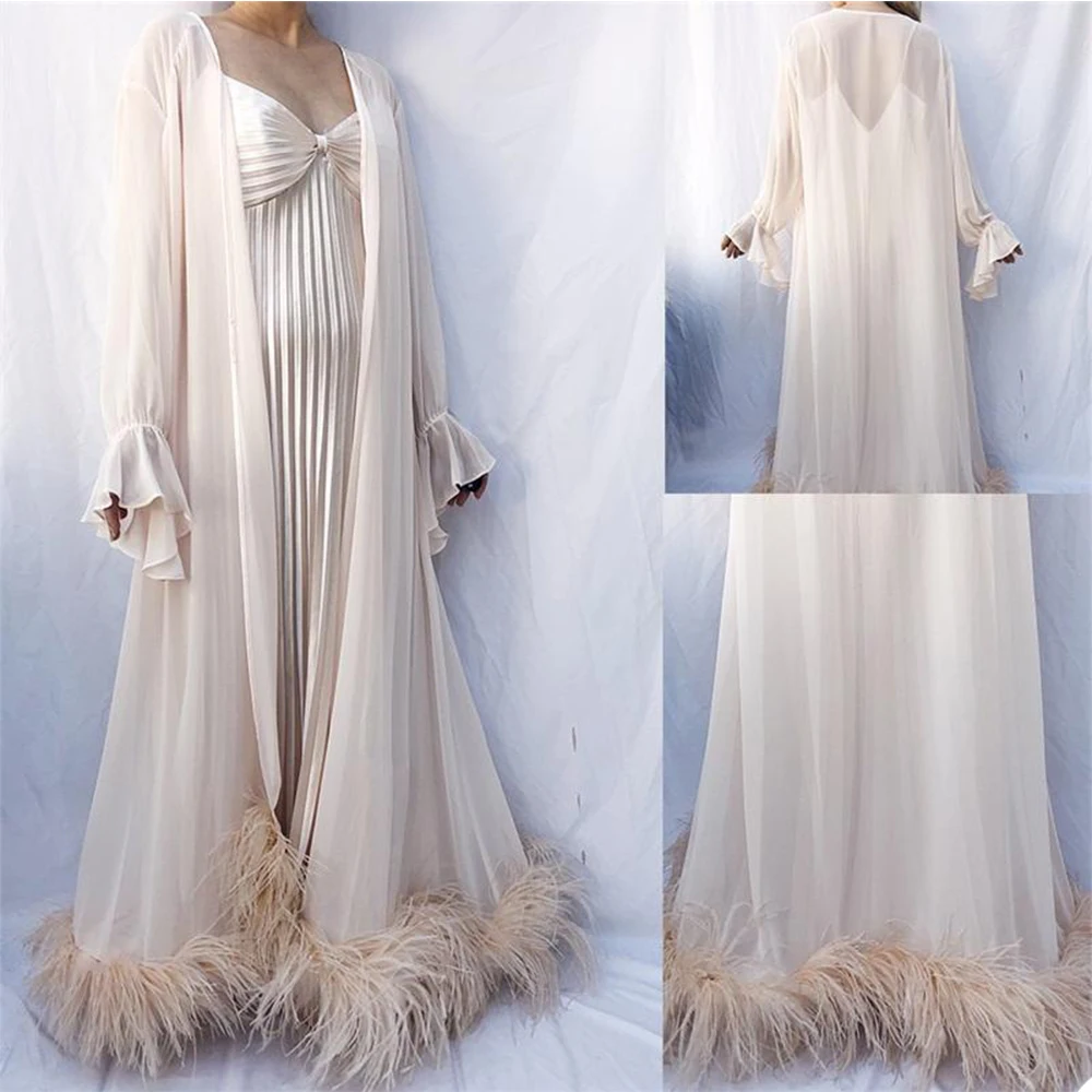 Peignoir long une pièce avec longueur au sol en fourrure, chemise de nuit sur mesure, pyjamas, vêtements de nuit, tenue, quel que soit le ménage