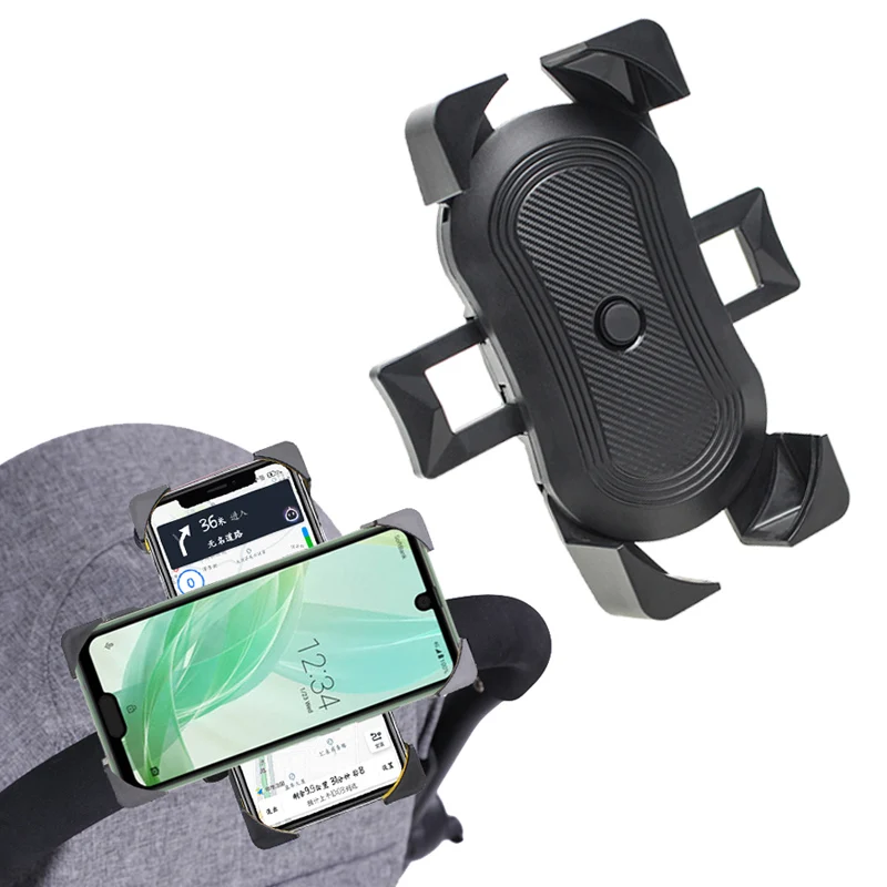 Accessoires de poussette pour bébé, support de téléphone portable universel rotatif à 360 degrés, support de téléphone de vélo pour appareil Gps iPhone