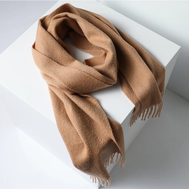 Écharpe en Cachemire pour Homme et Femme, Châle de Marque de Luxe, Pashmina Solide, 100% – Image 4