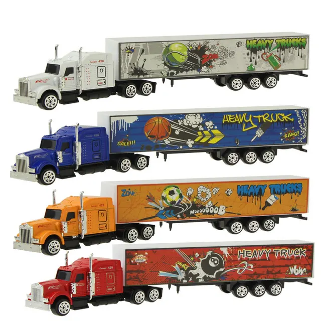 1 pièces modèle de camion en alliage coulissant moulé sous pression voiture jouet conteneur camion d'huile réservoir véhicules multicolores jouets cadeau d'anniversaire pour les enfants – Image 3