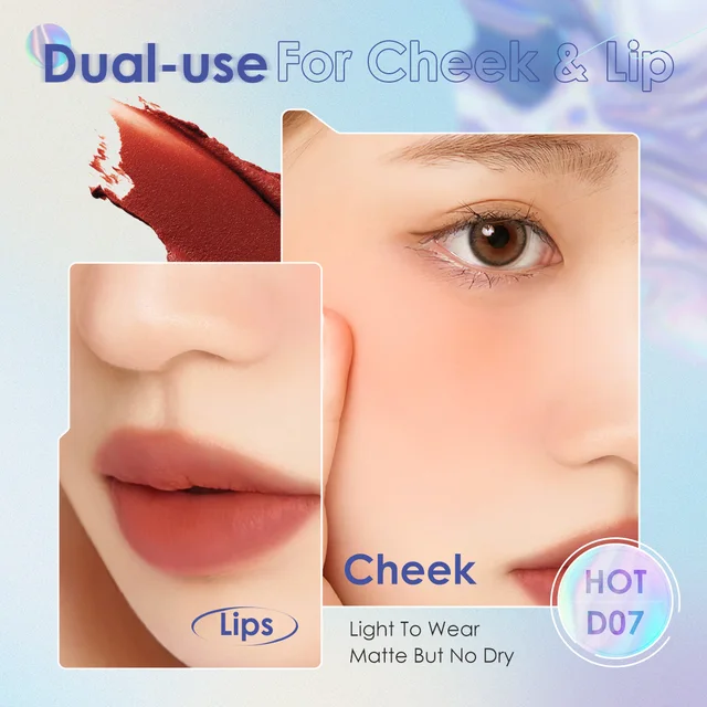 FOCALLURE lèvres mates ensemble de boue rouge à lèvres Blush fard à paupières 12 couleurs baume à lèvres velours longue durée avec maquillage cosmétiques avec brosse – Image 3