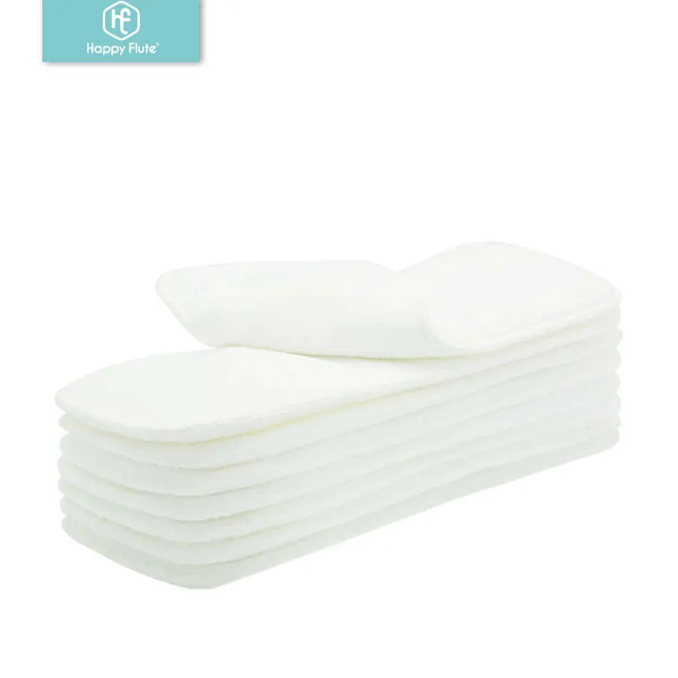 Drop shipping! happyflute Couches lavables et réutilisables pour bébé Inserts de couches en microfibre 3 couches