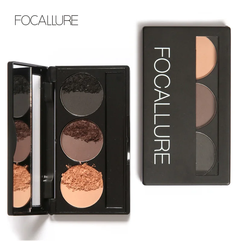 FOCALLURE 3 couleurs mat sourcil poudre Palette imperméable longue durée pommade sourcils pommade sourcil rehausseur maquillage cosmétiques