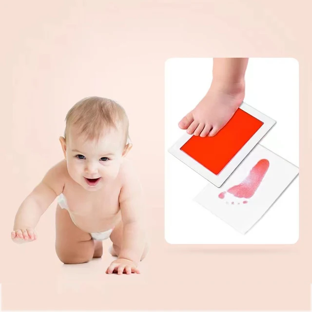 empreinte bébé accessoire bebe Kit de tampons encreurs pour empreintes digitales de bébé, Non toxique, Souvenirs et cadeaux pour nouveau-né – Image 2