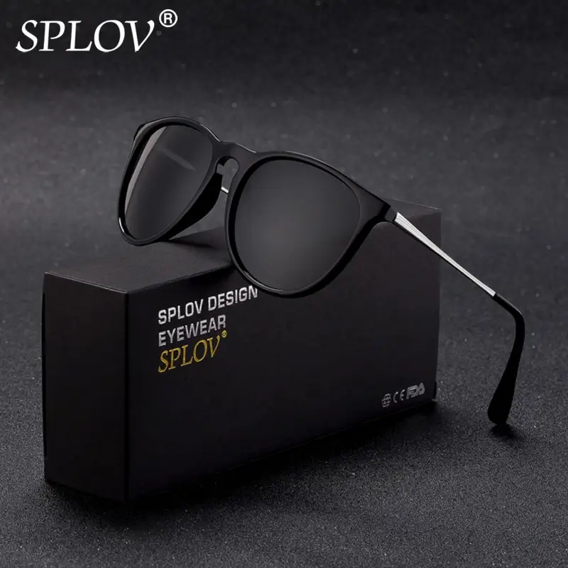 Éventuelles LOV-Lunettes de soleil polarisées œil de chat pour femmes, classiques, design de marque, vintage, miroir, UV400
