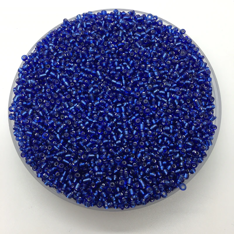 2mm 3mm 4mm Silvery Lined Charm Czech Glass Seed Beads DIY Bracelet Necklace For Jewelry Making DIY Accessories #Blue