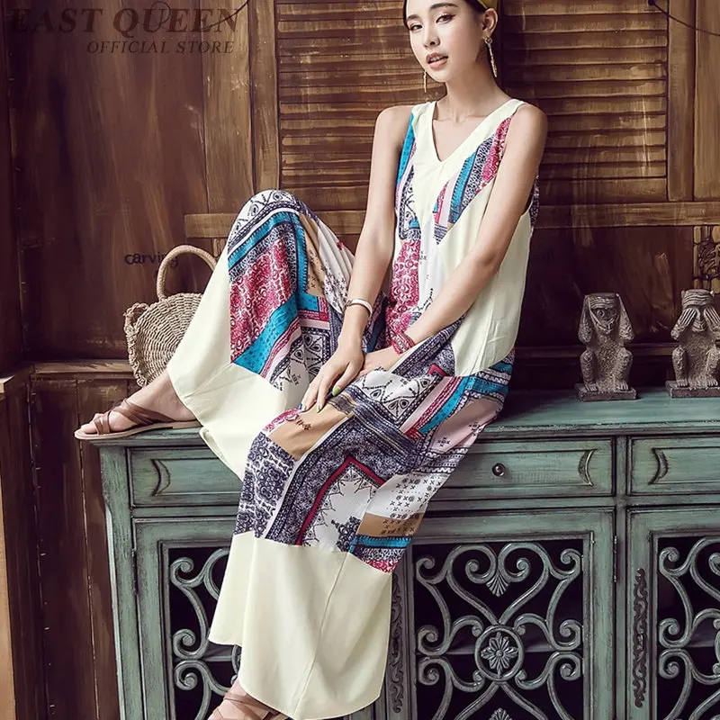 Combinaison d'été pour femmes, style Hippie, boho, chic, mexicain, salopette de plage, jambes larges, FF1166, 2018
