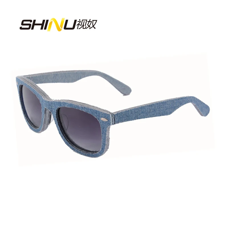Lunettes de soleil polarisées en denim pour hommes et femmes, lunettes de soleil vintage, marque de créateur, mode, nouveau