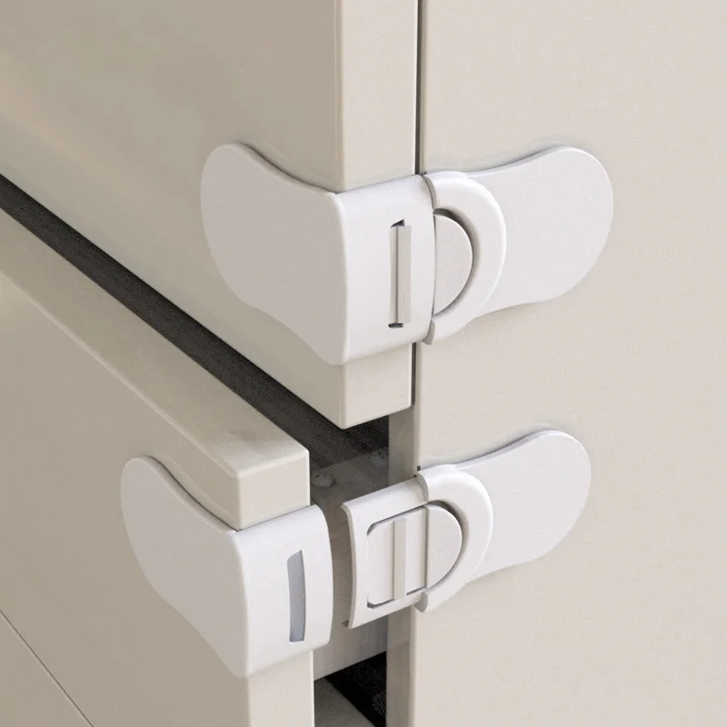 Serrure de tiroir de sécurité pour enfants, 3/4/5 pièces, Anti-pincement, serrures de tiroir d'armoire à main, Protection de sécurité domestique, boucle de casier en plastique