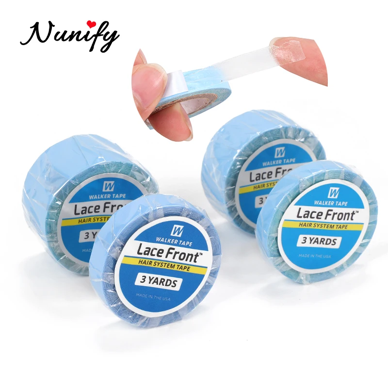 Système de cheveux ruban Double face Walker bande Ultra tenir bandes d'extension de cheveux pour fermeture à lacets 0.8Cm 3 mètres/rouleau dentelle avant perruque colle