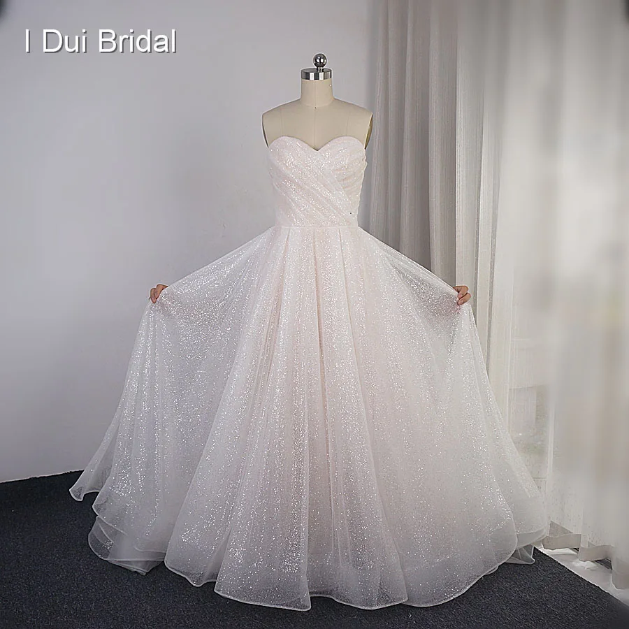Robe de mariée scintillante sur mesure, jupe brillante, couches, nouvelle collection
