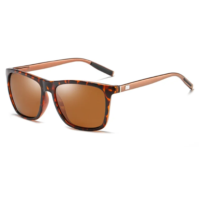 Lunettes de soleil polarisées à la mode pour hommes et femmes, en aluminium et magnésium, carrées, sur Prescription, 0 -0.5 -1.0 -2.0 à -5.0 – Image 3