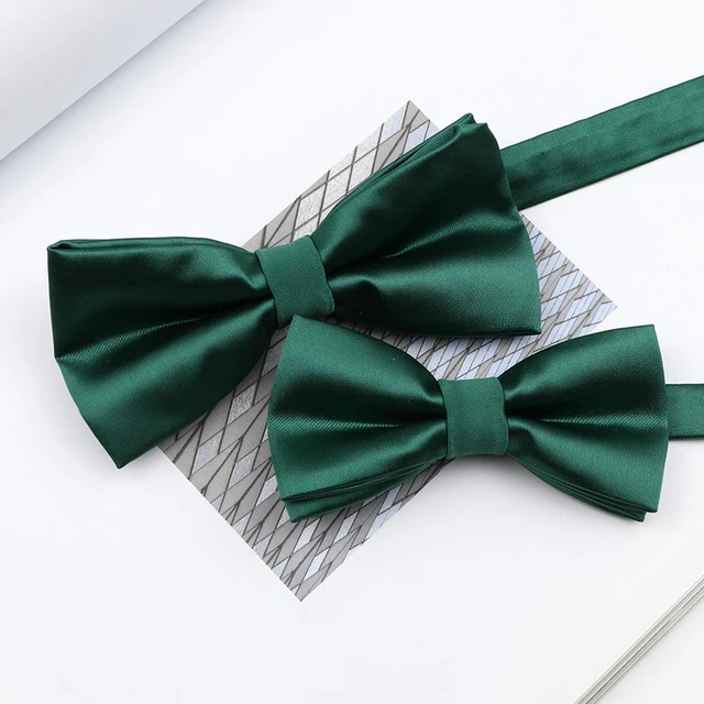Ensemble de nœuds papillon Parent-enfant, couleur unie colorée, classique, en Polyester, Satin pour père et fils, accessoire de fête, dîner, mariage – Image 5