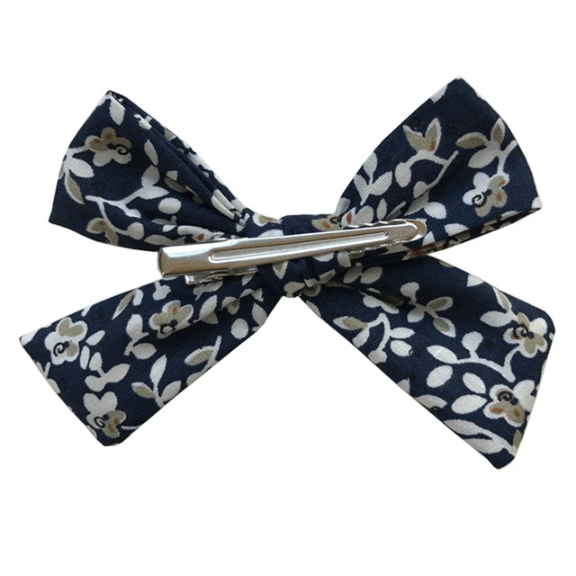 Pinces à cheveux en lin, 2 pièces, 4 pouces, pour bébé fille en bas âge, nœud de queue de cochon, Barrettes, accessoires pour cheveux – Image 4