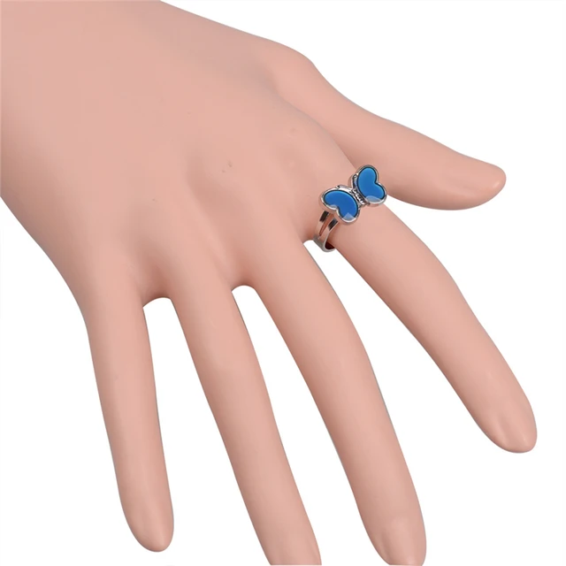 Bague d'humeur classique pour amoureux, changement de couleur, anneau d'humeur réglable, sensation d'émotion, température variable, bijoux pour cadeau – Image 6