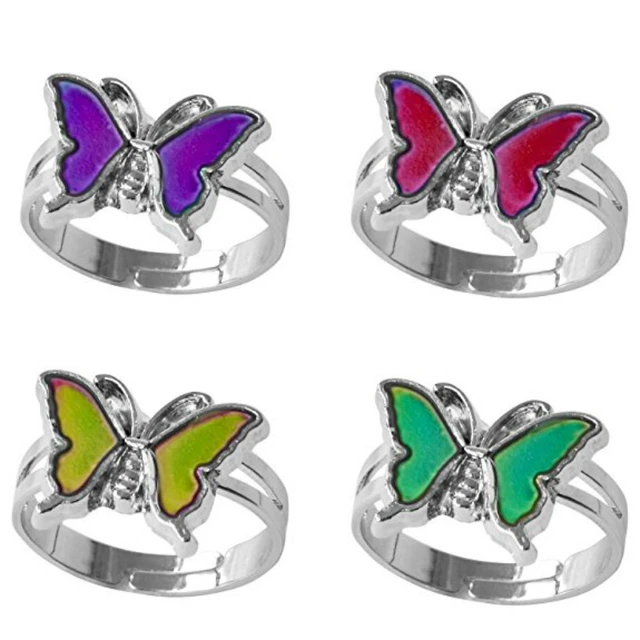 Bague d'humeur classique pour amoureux, changement de couleur, anneau d'humeur réglable, sensation d'émotion, température variable, bijoux pour cadeau – Image 2