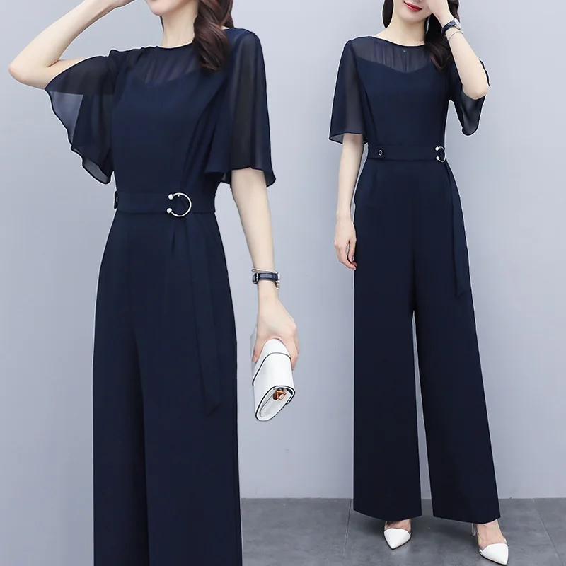 Combinaison élégante pour femmes, nouvelle collection, combinaisons d'été, salopette populaire, taille haute, jambes larges, décontractée, 2020