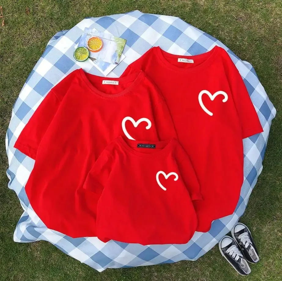 Économie College simples pour père mère enfant, costume de batterie de bébé, tenues assorties en coton pour la famille, papa spinal, vêtements assortis pour enfants, été