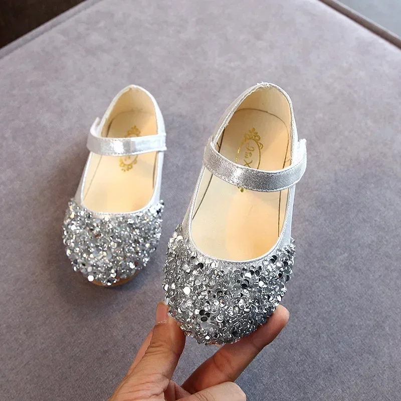 Chaussures provoqué en cuir Bling pour adolescentes, chaussures de mariage princesse, Parker pointu beauté, 1 à 5 ans, printemps 2025