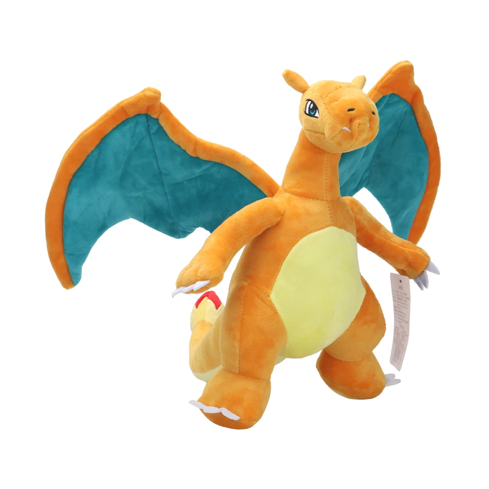 Peluche Charizard brillant, jeu pour collection, peluches douces pour cadeau, personnage de dessin animé mignon, peluches de 12 pouces