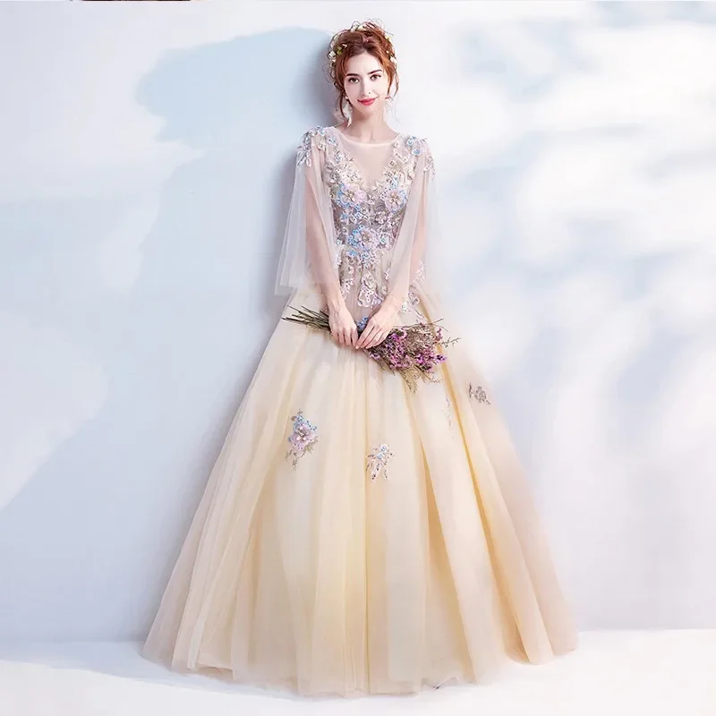 Robe de Quinceanera à manches longues pour femmes, robe de Rhen dentelle, robe de soirée, robe de cocktail, robe de Rhélégante, robe courte colorée, Sweet 16, 15