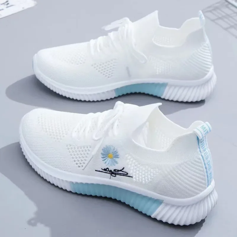Chaussures de déesse légères et absorbant les chocs en maille respirante, polyvalentes pour le sport et les loisirs et un accessoire de mode tendance