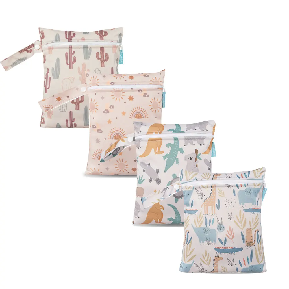 Happyflute 18*25CM Mini sac à couches humide étanche réutilisable et Portable sac sec à poche unique pour couches