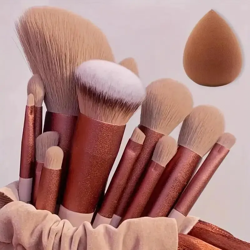 Ensemble de pinceaux de maquillage, doux et moelleux, professionnel, fond de teint cosmétique, poudre, fard à paupières, mélange Kabuki, outil de beauté