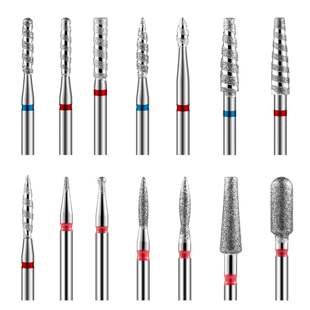 Mèches à ongles en diamant, fraise pour manucure et pédicure, soin des cuticules, vernis Gel, nettoyage, ponçage, élimine le Gel acrylique, 2 pièces