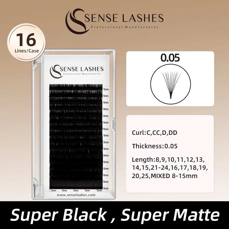SENSE LASHES Easy Fan cils professionnel cheveux demi Cosplay brins Cluster Volume russe faux cils Extensions Kit