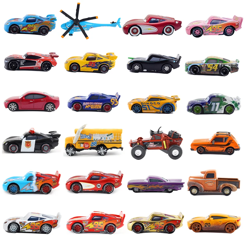 Voitures Disney Pixar Collection originale 2 3 jouet Miss Fritter Lightning Mcqueen Collection Diecast Metal Racer enfant cadeau de noël