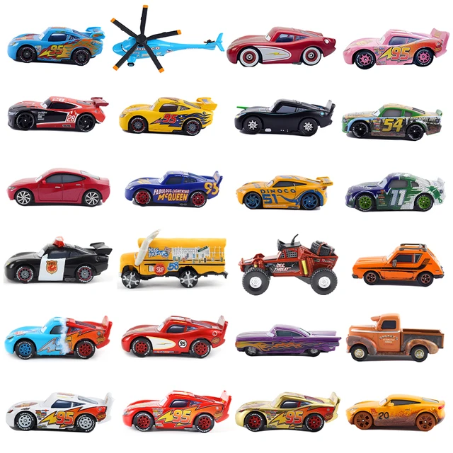 Voitures Disney Pixar Collection originale 2 3 jouet Miss Fritter Lightning Mcqueen Collection Diecast Metal Racer enfant cadeau de noël