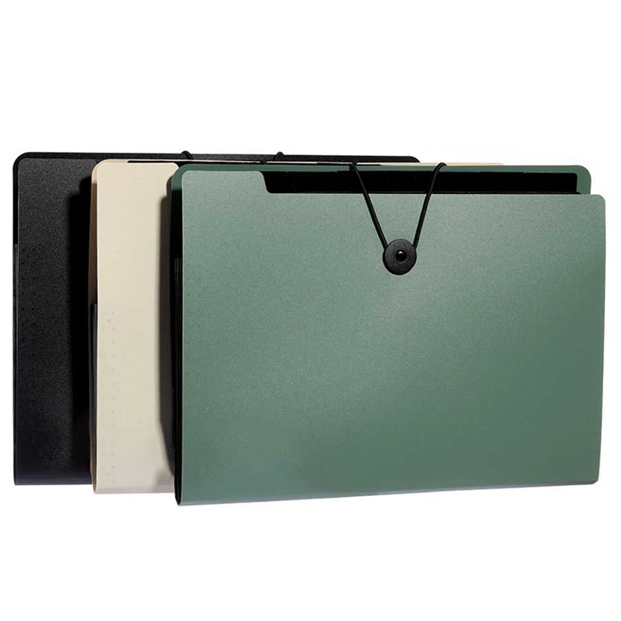 Three Colors Horizontal A4 Folder Students Office Business Trip Multi-layer Large Capacity 5/8/13 Layers Storage Organ Bag