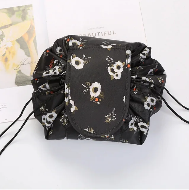 Sac à cosmétiques à cordon de serrage pour femmes, sac de rangement de voyage, sac de maquillage, organisateur, pochette de maquillage Portable étanche, trousse de toilette et de beauté – Image 6
