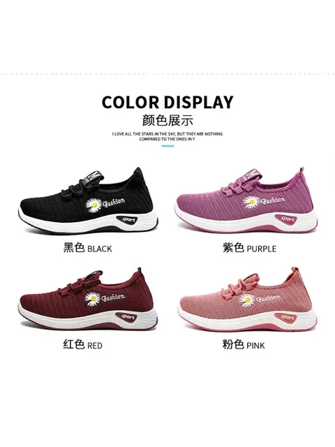 2025 NOUVEAUX chaussures plates décontractées élégantes pour femmes en tissu, baskets à semelle souple pour une course légère et un usage quotidien – Image 3