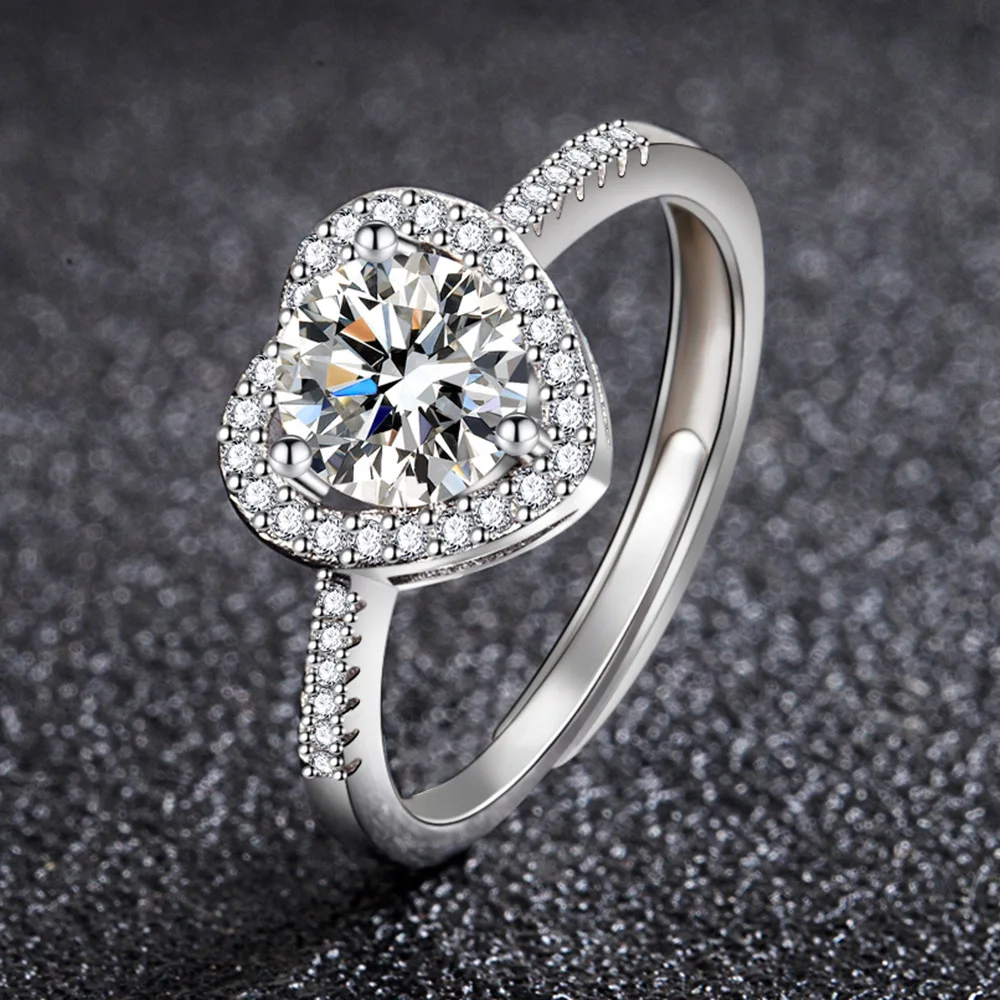 Bague ouverte en argent sterling 925, imitation CZ, bague empilable plaquée platine, bandes d'éternité pour femmes