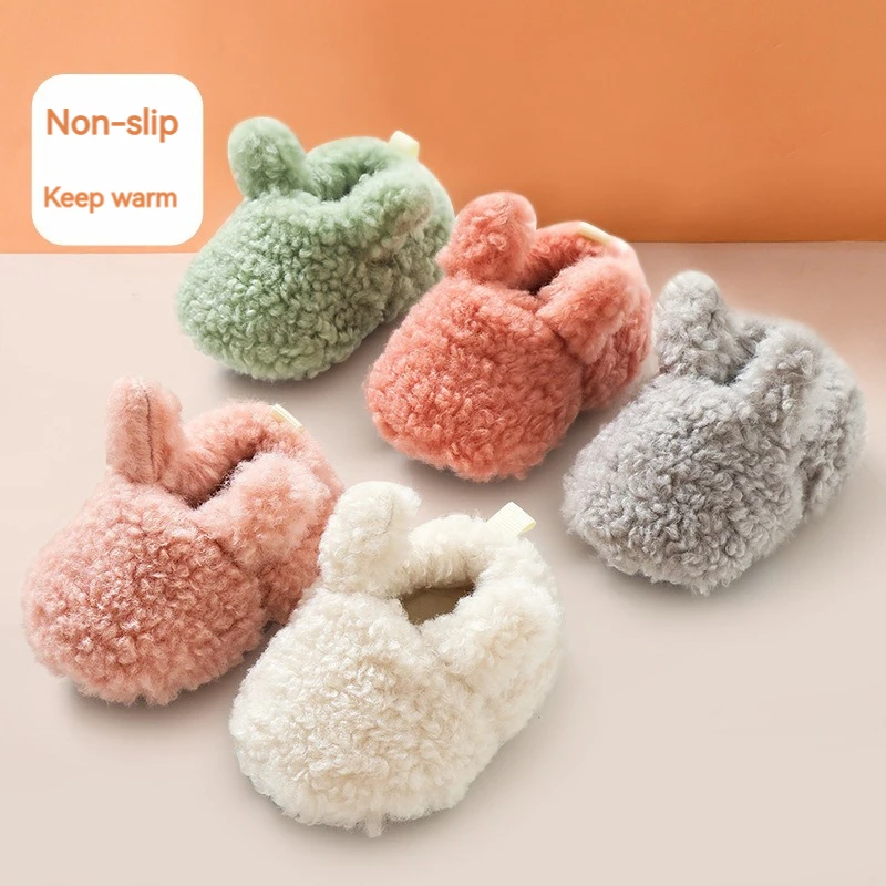 chaussure bebe Chaussures d'hiver pour bébé garçon et fille, chaussons moelleux et doux, premiers cachemire d'agneau, coordonnants, chauds, nouveau-nés, nourrissons, CPull