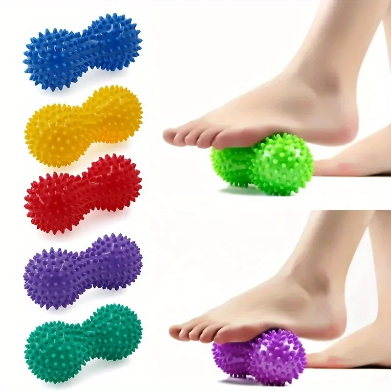 Boule de Massage aux arachides, rouleau de Massage des pieds, boule de Massage des tissus profonds, poignée d'entraînement pour Fascia plantaire, épaules, cou et dos